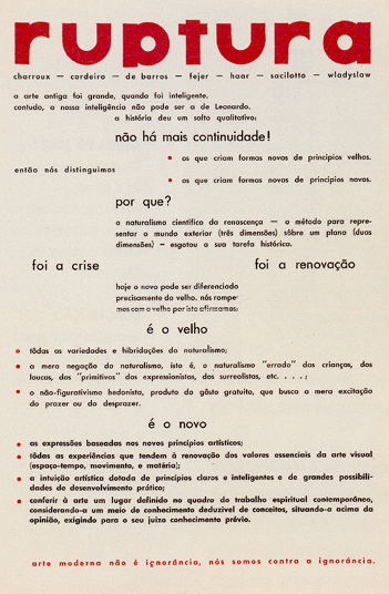 Manifesto do Grupo Ruptura, 1952