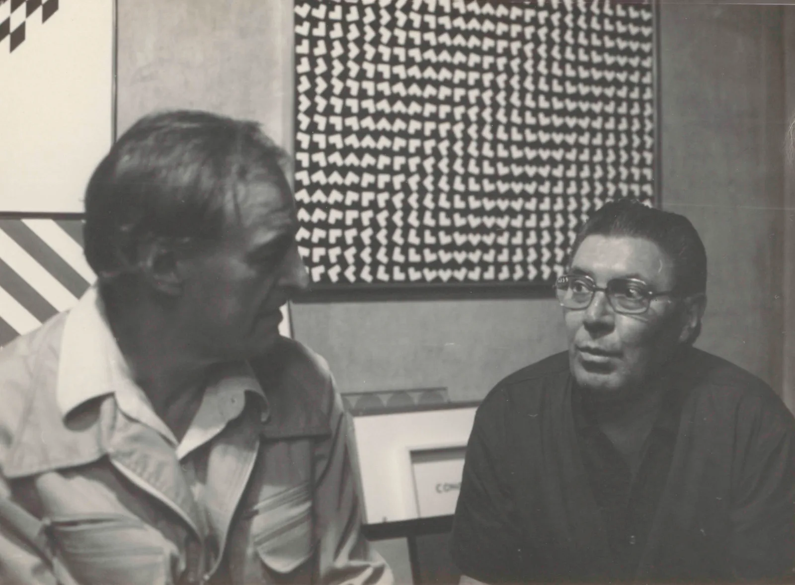 Sacilotto com Walter Zanini no Ateliê Galpão, c. 1980