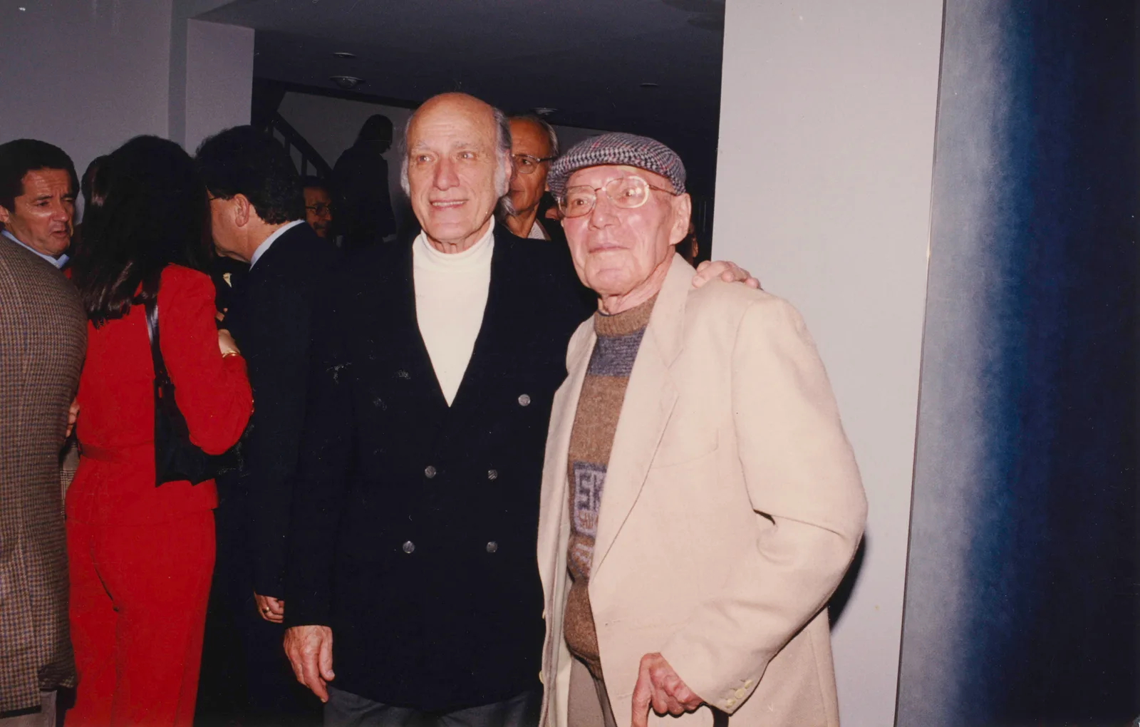 Arcangelo Ianelli e Sacilotto no lançamento do livro "Sacilotto", de Enock Sacramento, na Dan Galeria, 2001