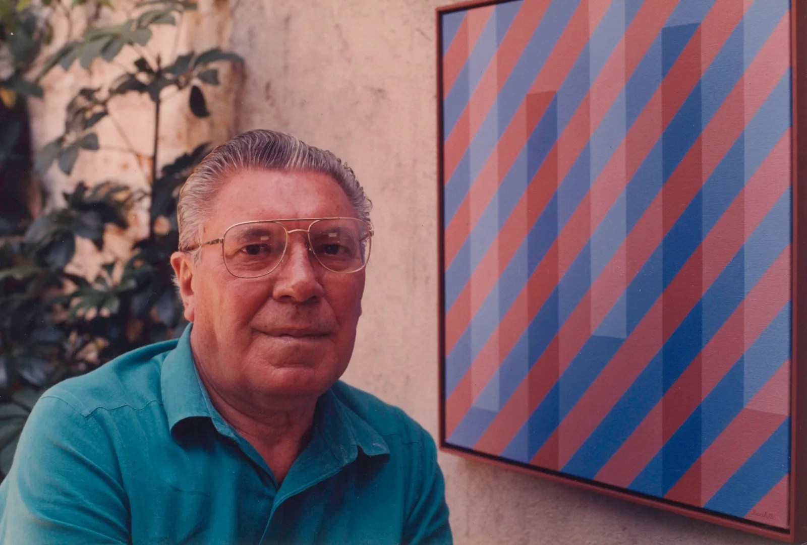 Sacilotto no quintal de sua casa, 1989