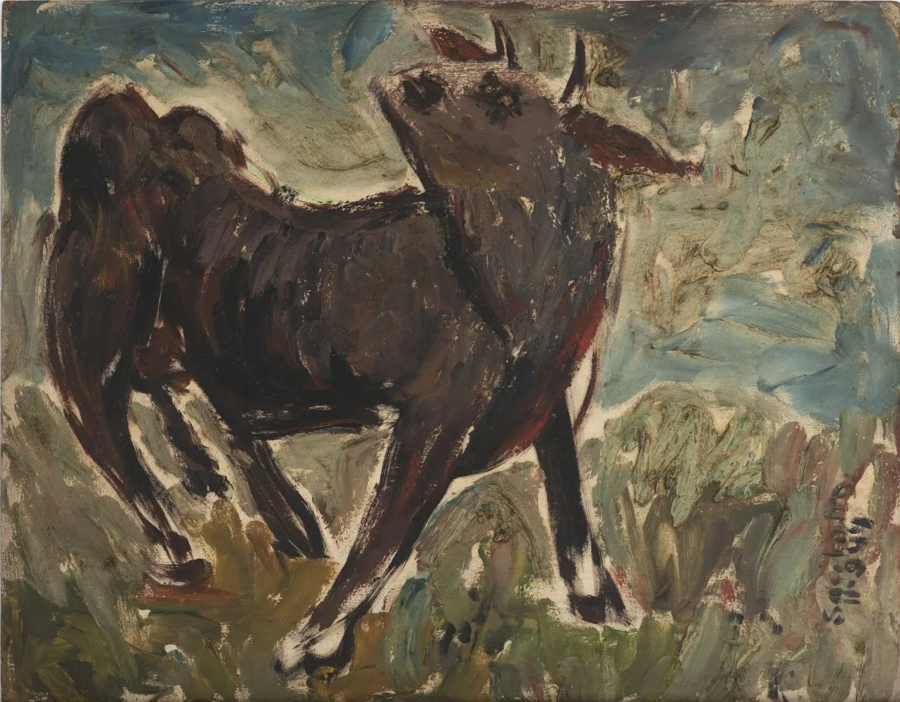 "Boi", 1944, óleo sobre cartão, 24,7 × 31,4 cm