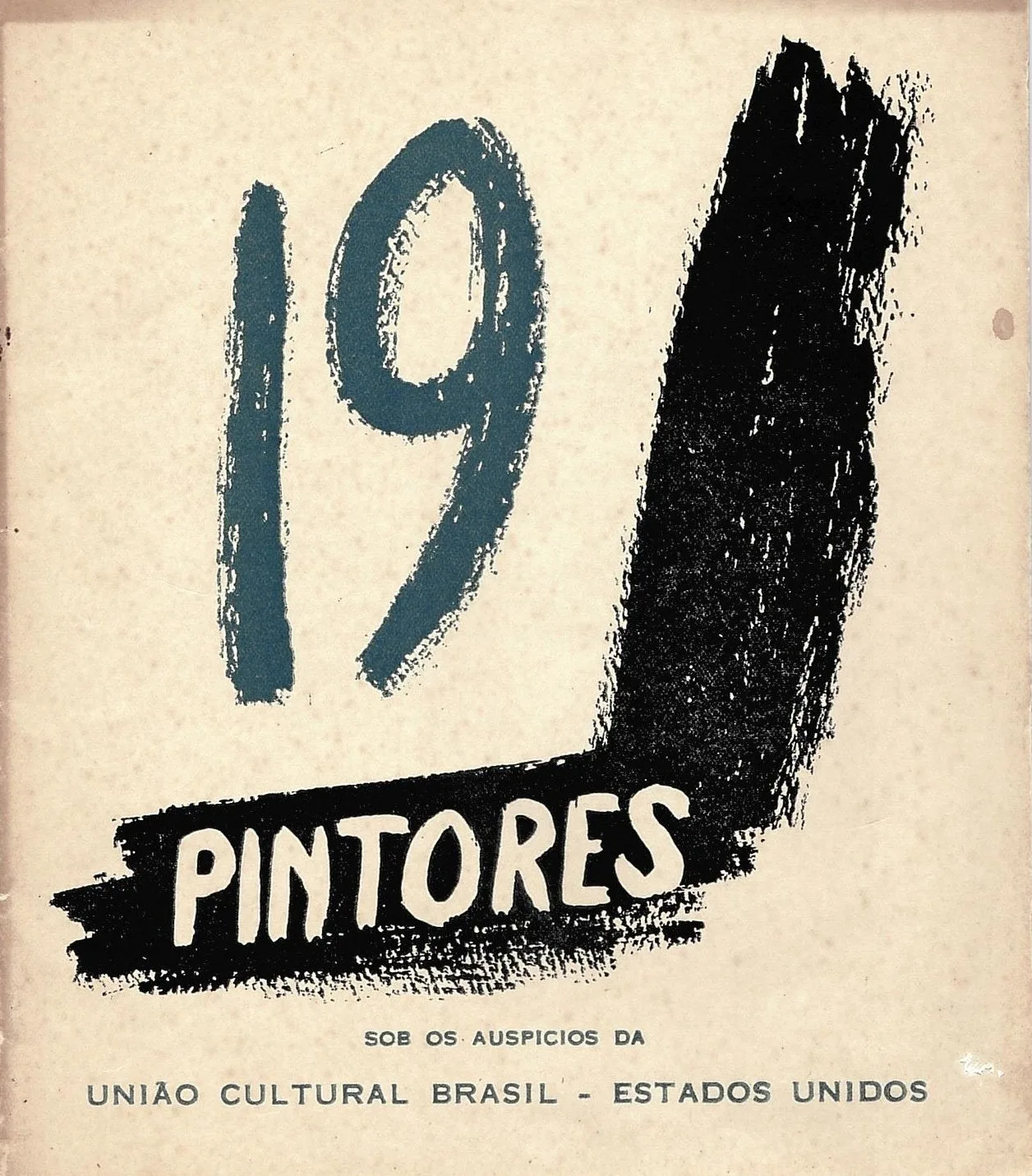Capa do catálogo da exposição realizada pela União Cultural Brasil-Estados Unidos em 1947, na Galeria Prestes Maia, em São Paulo, SP