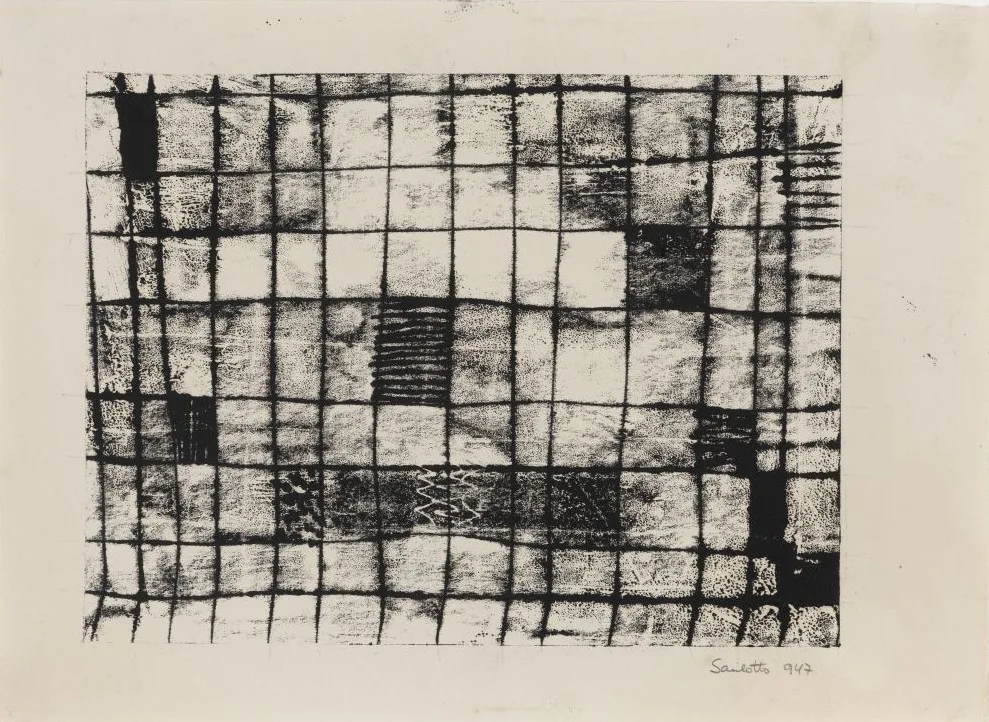 "Construção", 1947, monotipia sobre papel, edição 1/1, 23,5 × 32,0 cm