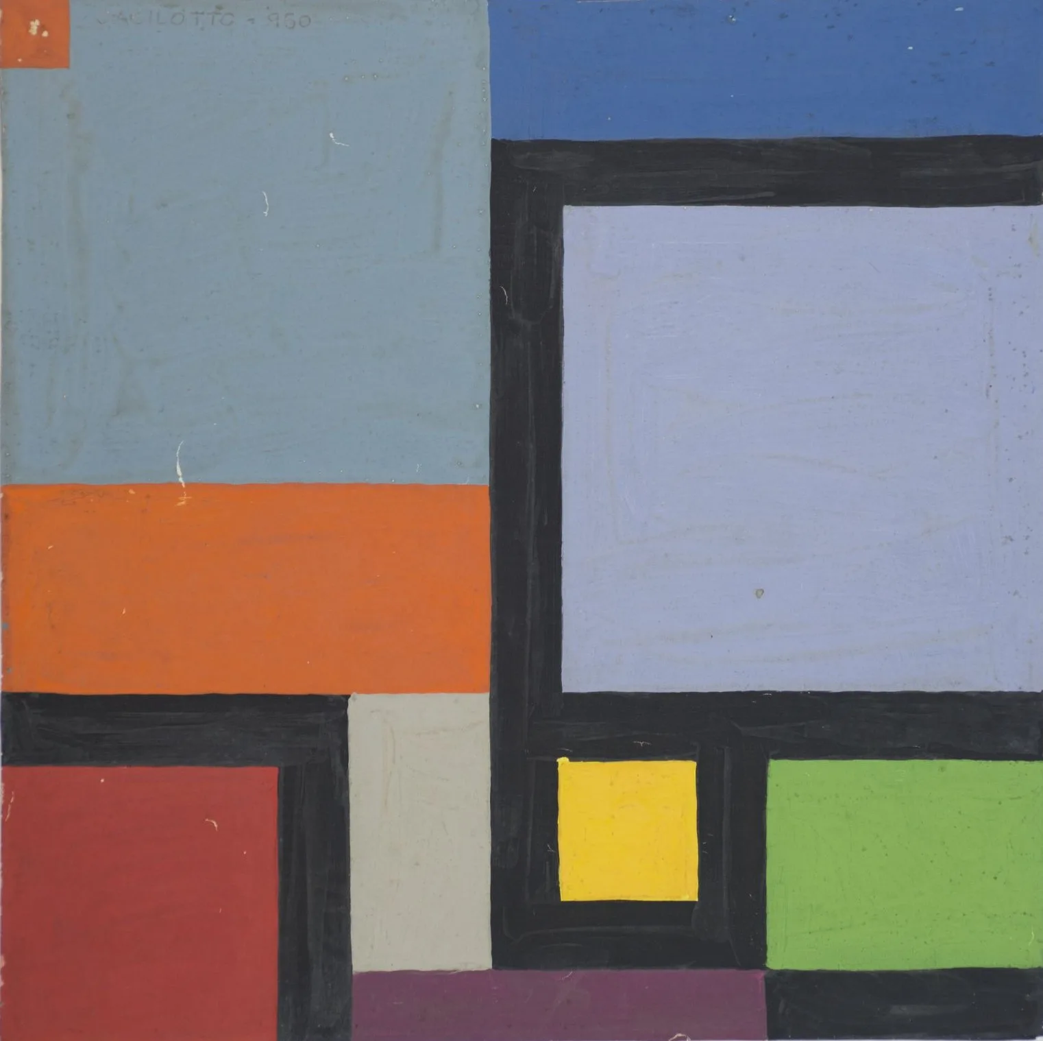 "Concreção", 1950, guache sobre papel, 30,0 × 30,0 cm